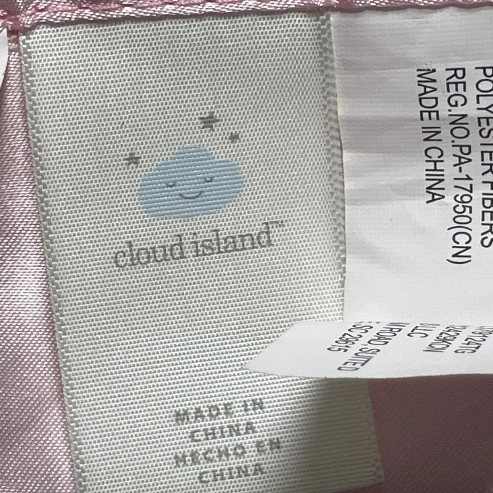 CARTERS Baby Girl Pink UNICORN Lovey Security Blanket White Pink Satin Back Read
